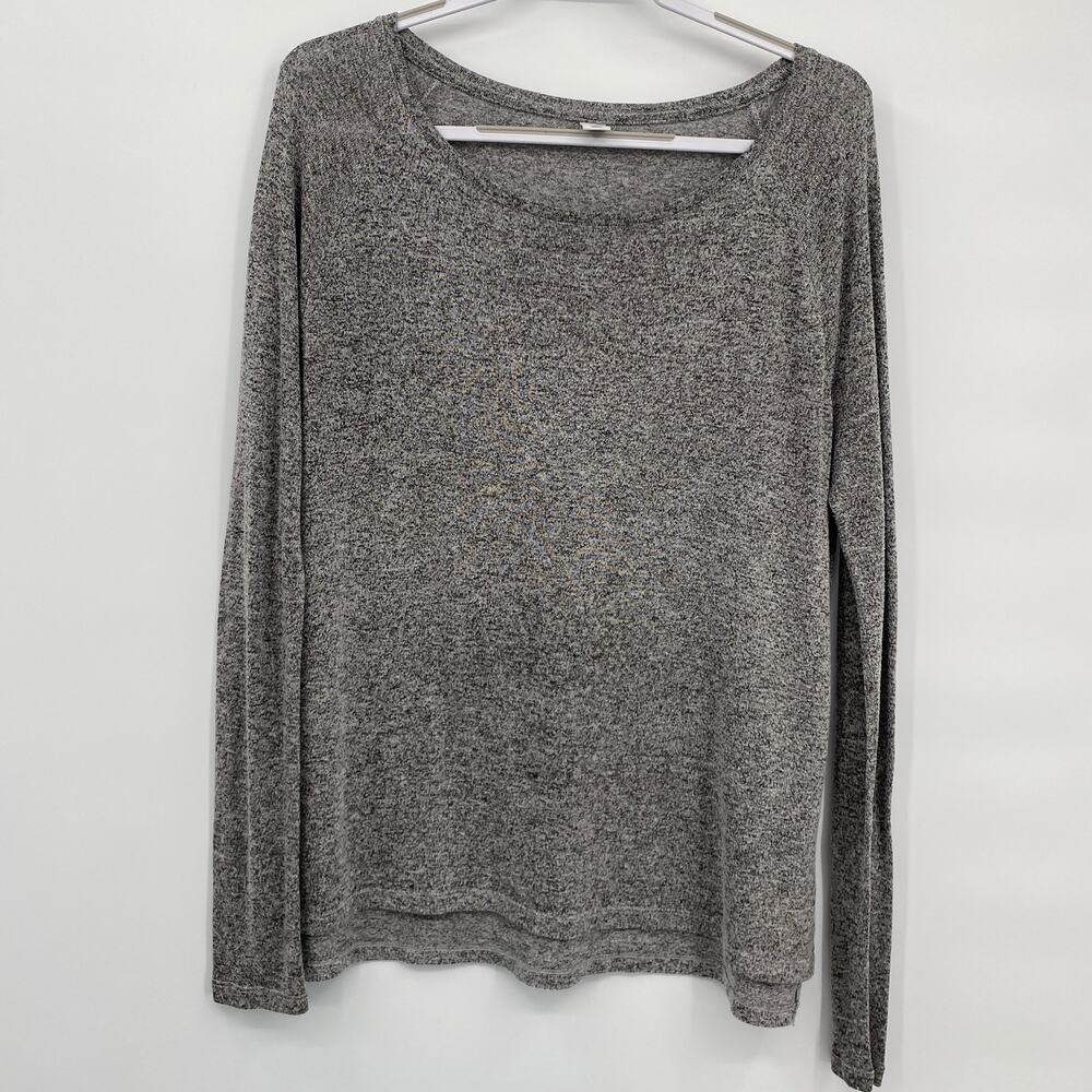Old Navy Luxe Tunic Scoop Neck Pullover Long Sleeve Sweater Gray Size Small